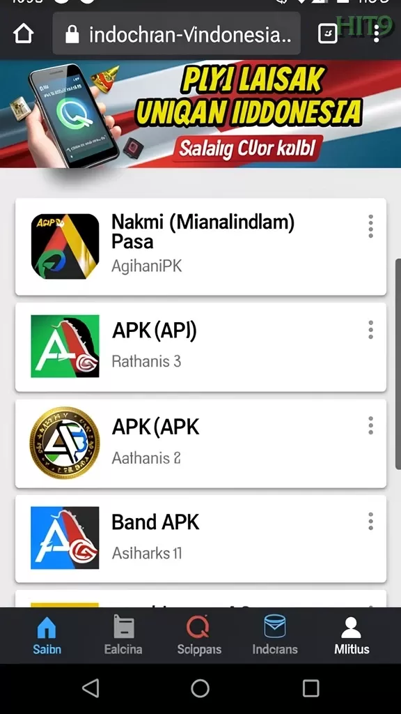 Cuplikan layar JUARAGO — menu navigasi
